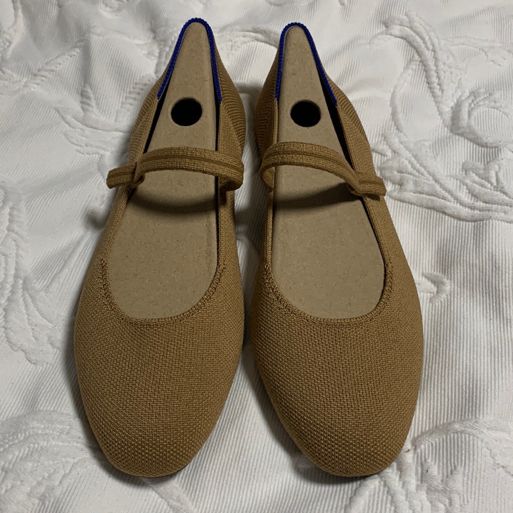 Rothys The Square Mary Jane Womens 9.5 camel tan